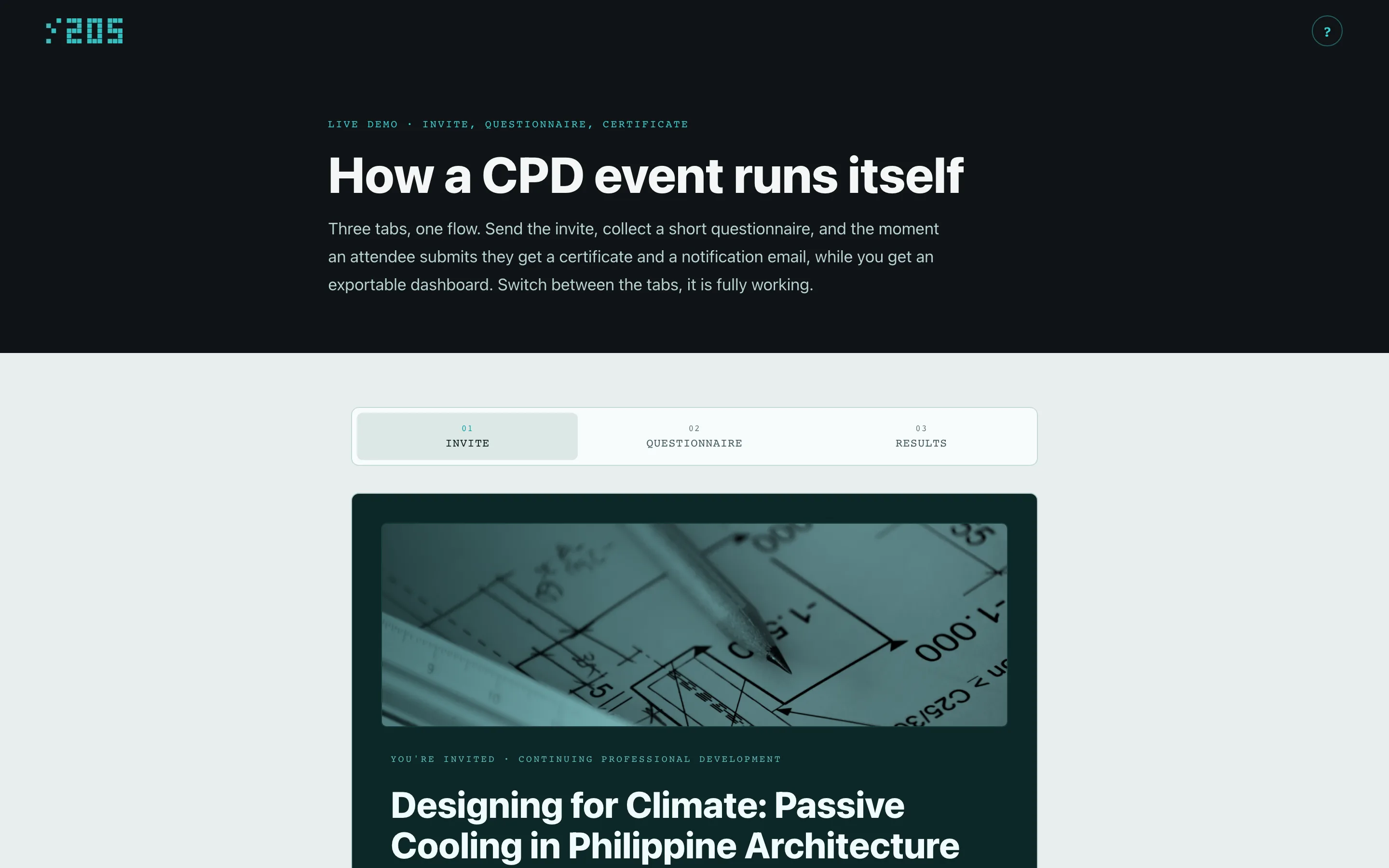 UAP CPD events demo with evaluations and certificates